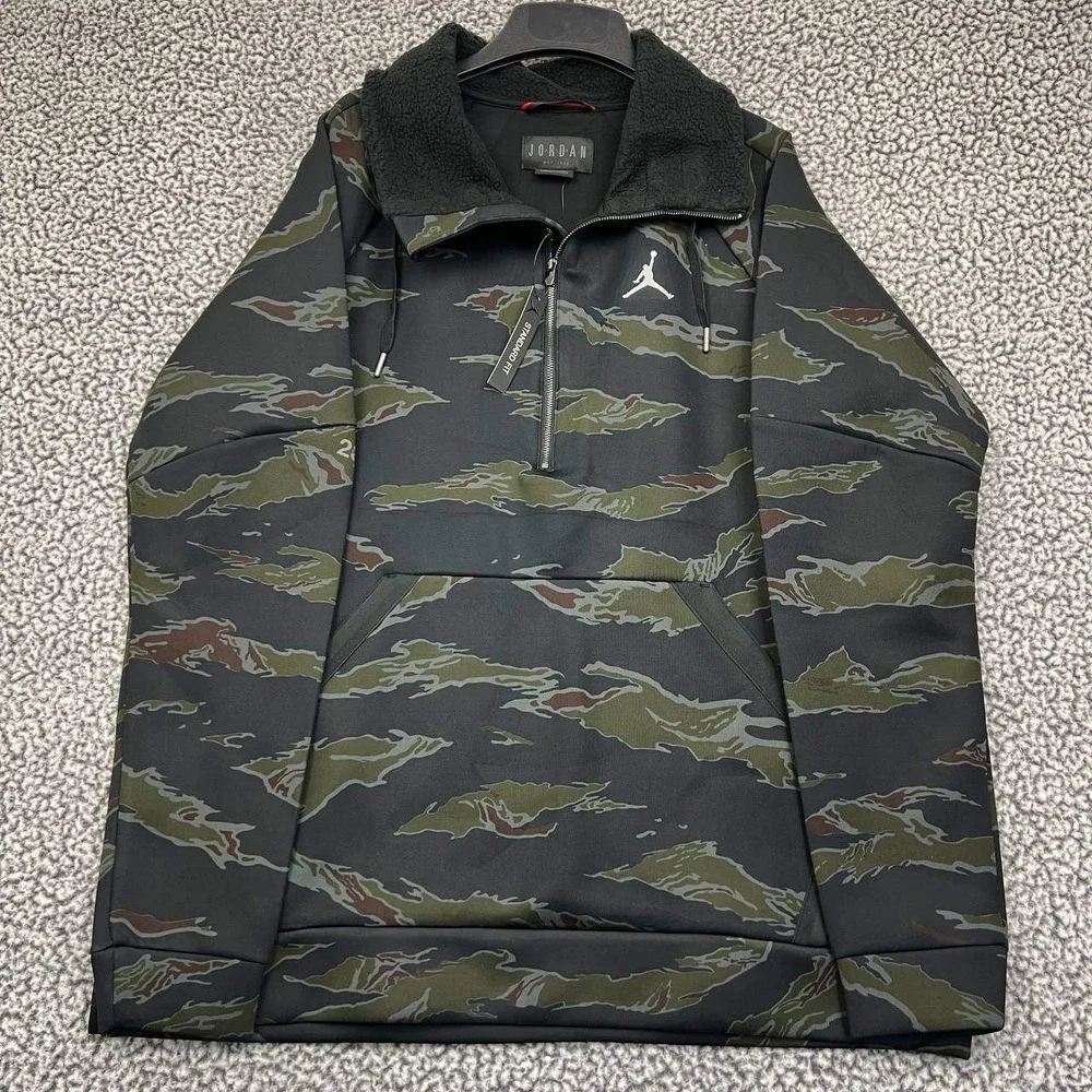 Air Jordan Sweatshirt Men Large Black Camo 23 Engineered Jumpman Pullover‎ New L